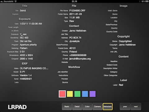 LRPAD - Metadaten